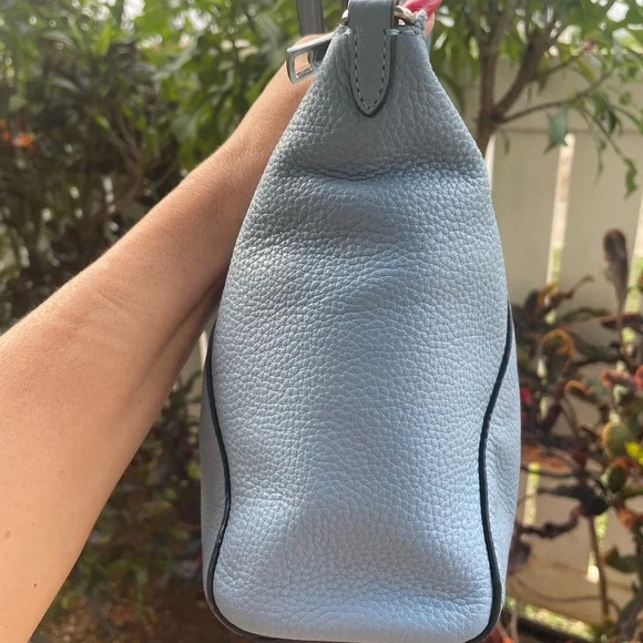 Coach Light Blue Leather hand bag - Picture 4 of 6